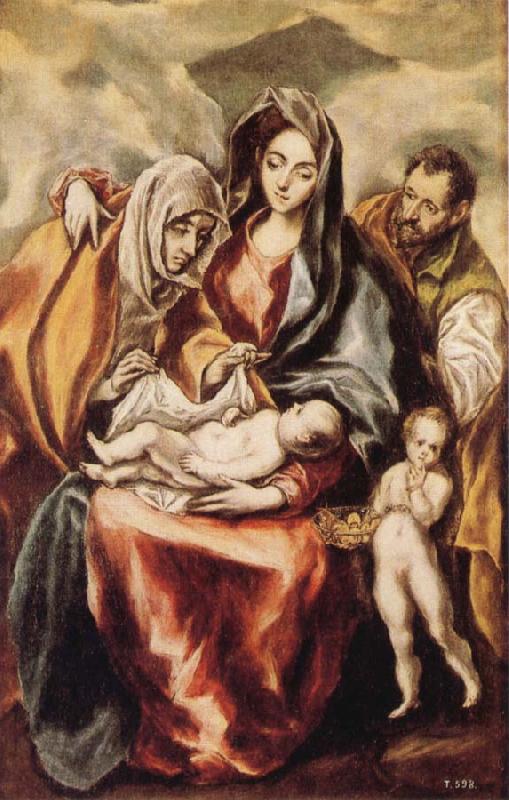 El Greco The Holy Family with St Anne and the Young St JohnBaptist Germany oil painting art